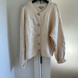 J. Crew Cream Cable Knit Sweater